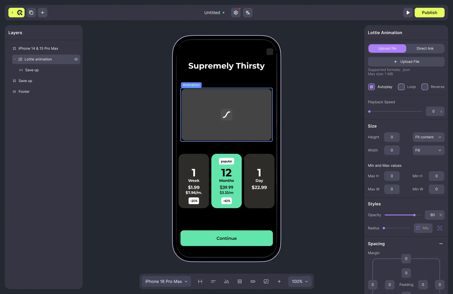 The redesigned editor in the light theme: cleaner toolbar, structured layers panel and grouped settings.